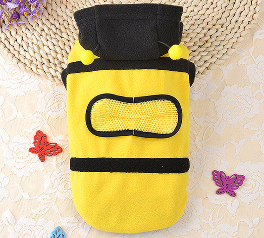 1Pcs Pet Clothes Cute Bees Dog Cat Clothes Soft Fleece Teddy Poodle Dog Clothes For Pets Product Supplies Accessories  -  - Pets Crazy Shops -