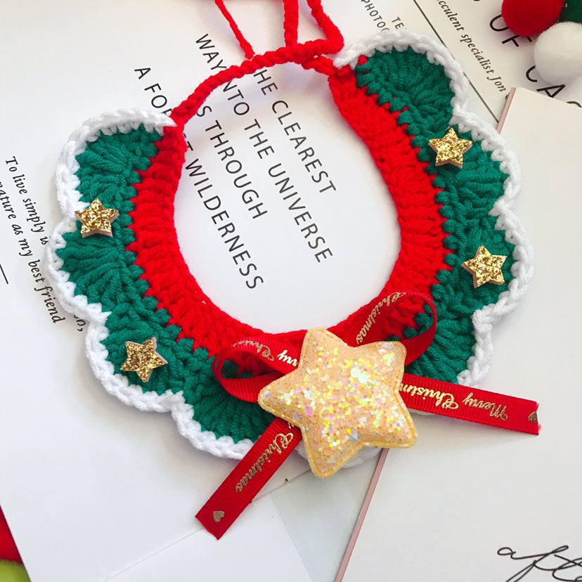 Wool Pet Collar Hand Woven Collar Christmas Pet Accessories  -  - Pets Crazy Shops -