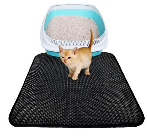 Double Layer Litter Cat Bed Pads Pet Cat Litter Mat Trapping Pets Litter Box Mat Pet Product Bed For Cats House Clean Mat  -  - Pets Crazy Shops -