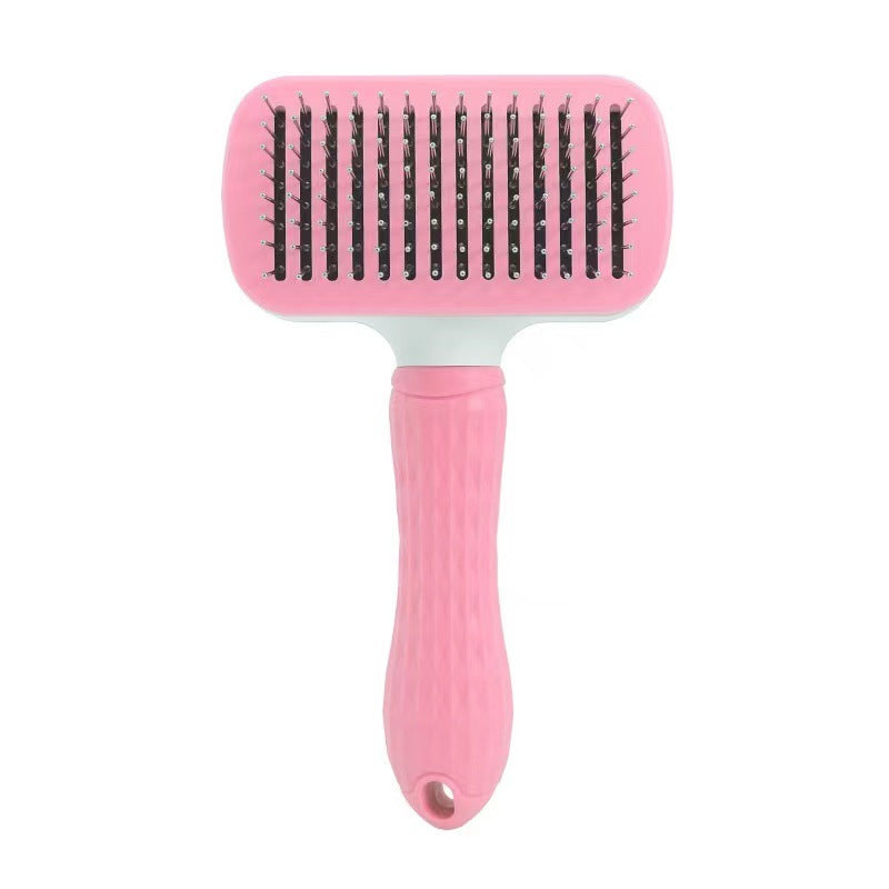 Cat Self-Cleaning Comb Stainless Steel Dog Comb Hair Brush One Key To Remove Floating Artifact  -  - Pets Crazy Shops -