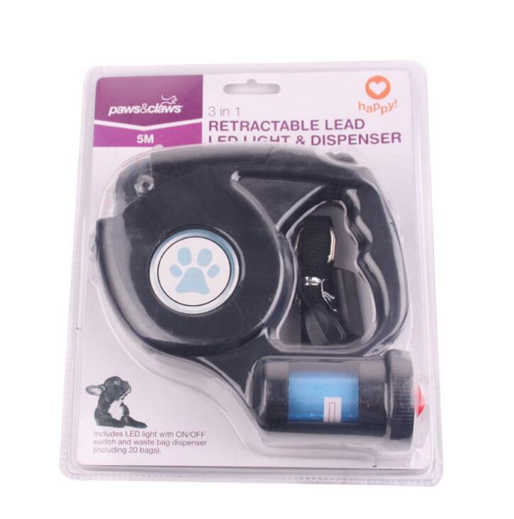 Three-in-one Retractable Dog Leash With Flashlight  -  - Pets Crazy Shops -