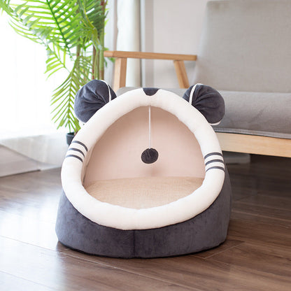Pet cat litter closed cat litter kennel winter plus velvet  -  - Pets Crazy Shops -