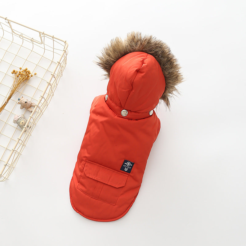 Hooded Cotton Coat Dog Clothing  -  - Pets Crazy Shops -