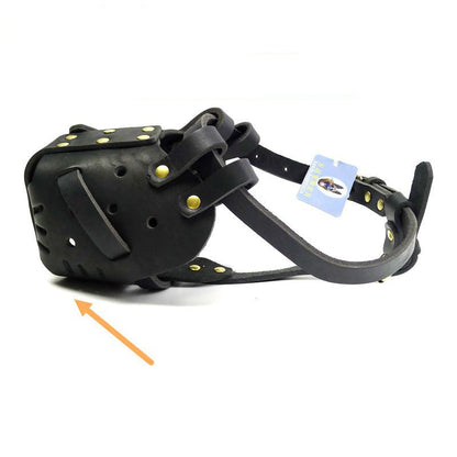 Cowhide Dog Muzzle Medium And Large Dog Horse Dog  -  - Pets Crazy Shops -