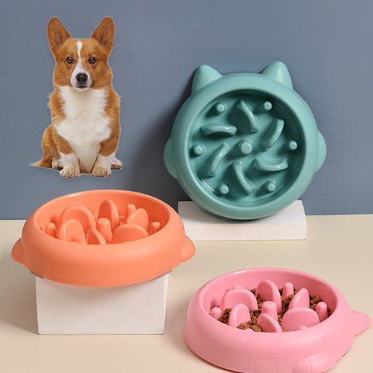 Pet Dog Cat Slow Feeder Bowls Anti Choking Slow Feeder Dish Bowl Home Dog Eating Plate Anti Gulping Bowl Supplies  -  - Pets Crazy Shops -