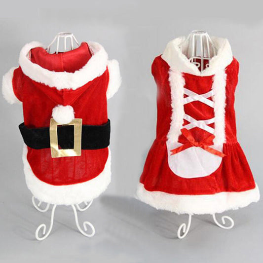 Christmas Dog Clothes Pet Vest Shirt Dog Winter Dress Warm Coat Jacket Clothing For Small Dogs Dress  -  - Pets Crazy Shops -