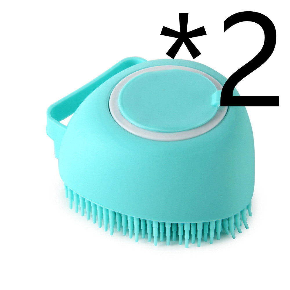 Silicone Pet Bath Brush | With Shampoo Dispenser