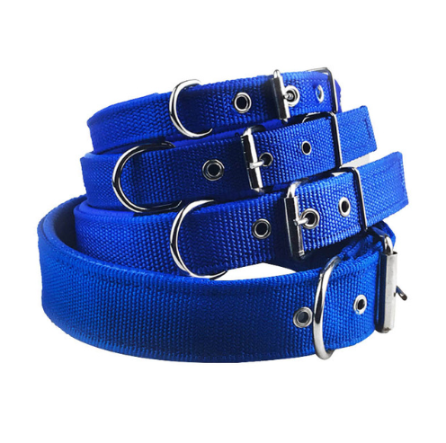 Nylon foam leather pet collar collar 3 color dog collar sponge pet supplies traction  -  - Pets Crazy Shops -