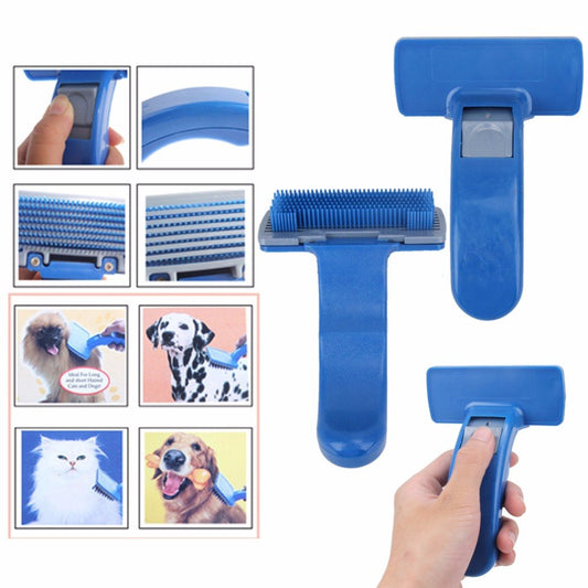 Pet Brush Comb Puppy Dog Cats Self Cleaning Combs Hair Trimmer Grooming Tools for Dog Animals Pet Cleaning Supplies  -  - Pets Crazy Shops -
