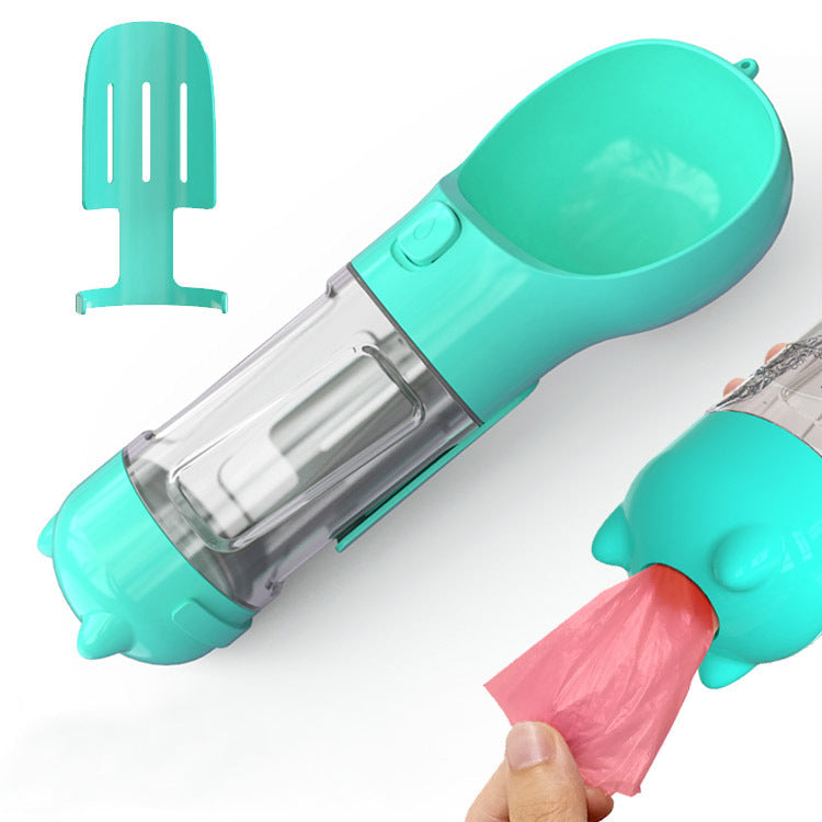 3-in-1 Portable Dog Water Bottle | Feeder Bowl & Waste Bag Dispenser