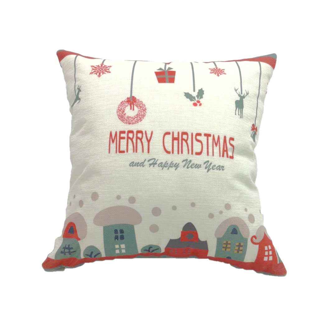 Christmas linen pillowcase  -  - Pets Crazy Shops -