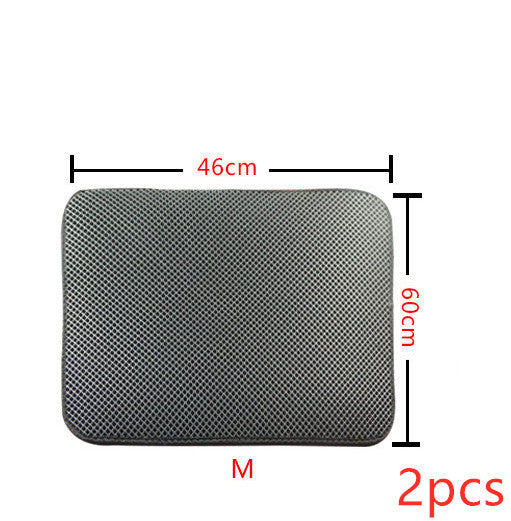 Double Layer Litter Cat Bed Pads Pet Cat Litter Mat Trapping Pets Litter Box Mat Pet Product Bed For Cats House Clean Mat  -  - Pets Crazy Shops -