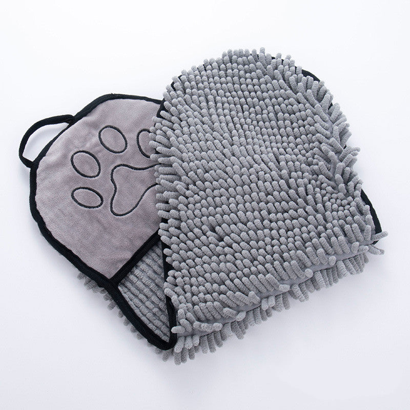 Super Absorbent Pet Bath Towel | Dog & Cat Chenille Quick-Dry Towel