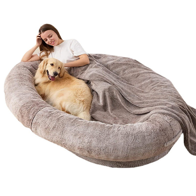 Large Human Short Plush Dog Bed  -  - Pets Crazy Shops -