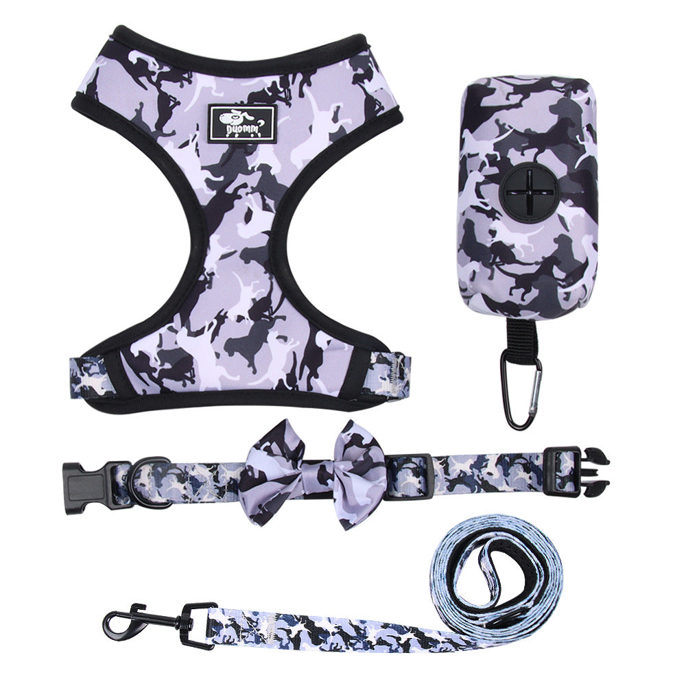 Printed Chest Harness Set Dog Rope Pet Supplies  -  - Pets Crazy Shops -
