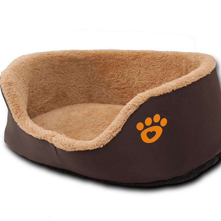 Soft Warm Wool Dog Bed Round Shape Pet Sofa  -  - Pets Crazy Shops -