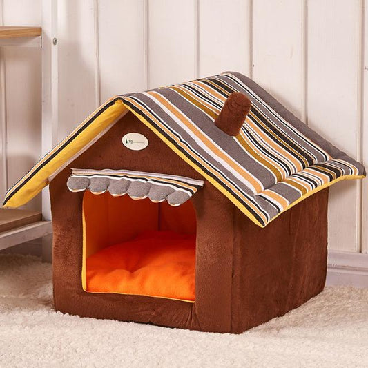 New Fashion Striped Removable Cover Mat Dog House Dog Beds For Small Medium Dogs Pet Products House Pet Beds for Cat  -  - Pets Crazy Shops -