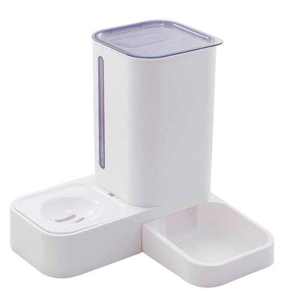Pet Automatic Water Storage Double Plastic Pet Bowl  -  - Pets Crazy Shops -