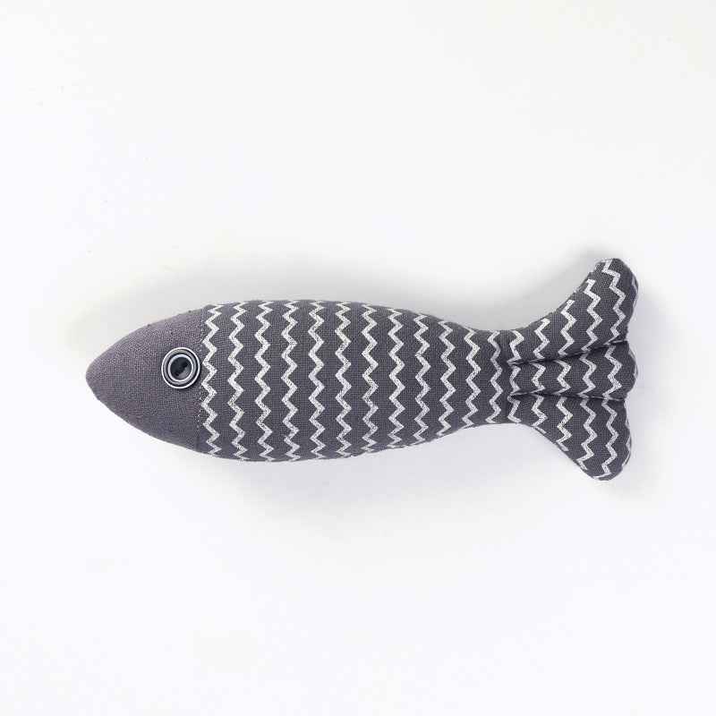 Cat Toy Funny Cat Linen Fish Pillow Self-hey Cat  -  - Pets Crazy Shops -