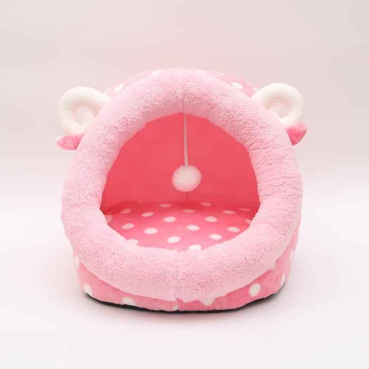 Cat Bed Indoor Soft Cats Houses Warm Cozy Cushion Bag Small Dog Removable Washable Tent Pet House Cat's Basket Pets Mat Supplies  -  - Pets Crazy Shops -