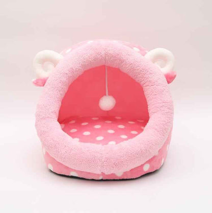 Cat Bed Indoor Soft Cats Houses Warm Cozy Cushion Bag Small Dog Removable Washable Tent Pet House Cat's Basket Pets Mat Supplies  -  - Pets Crazy Shops -