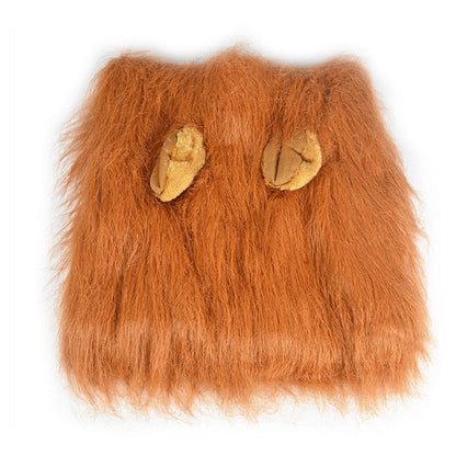 Cute Pet Cosplay Clothes Transfiguration Costume Lion Mane Winter Warm Wig Cat Large Dog Party Decoration With Ear Pet Apparel  -  - Pets Crazy Shops -