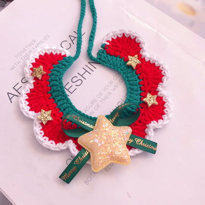 Wool Pet Collar Hand Woven Collar Christmas Pet Accessories  -  - Pets Crazy Shops -