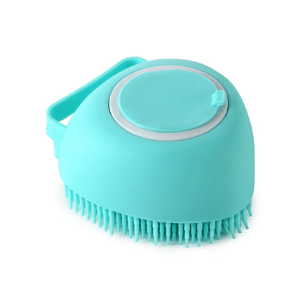 Silicone Pet Bath Brush | With Shampoo Dispenser
