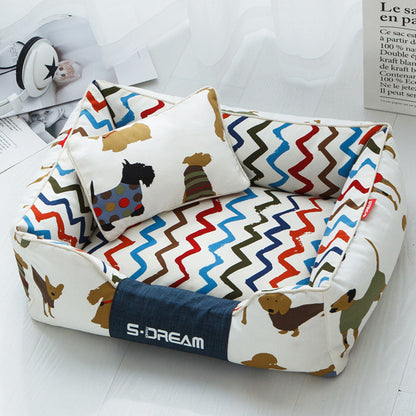 Dog Cat Bed Creativity Of Removable And Washable Large Dog Mat Pet House In Winter  -  - Pets Crazy Shops -