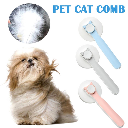 Cat Grooming Brush, Self Cleaning Slicker Brushes For Dogs Pet Hair Removal Comb Stainless Steel Needle Cat Brush Self Cleaning For Cats Dogs Hair Remover Scraper Pet Grooming Tool  -  - Pets Crazy Shops -