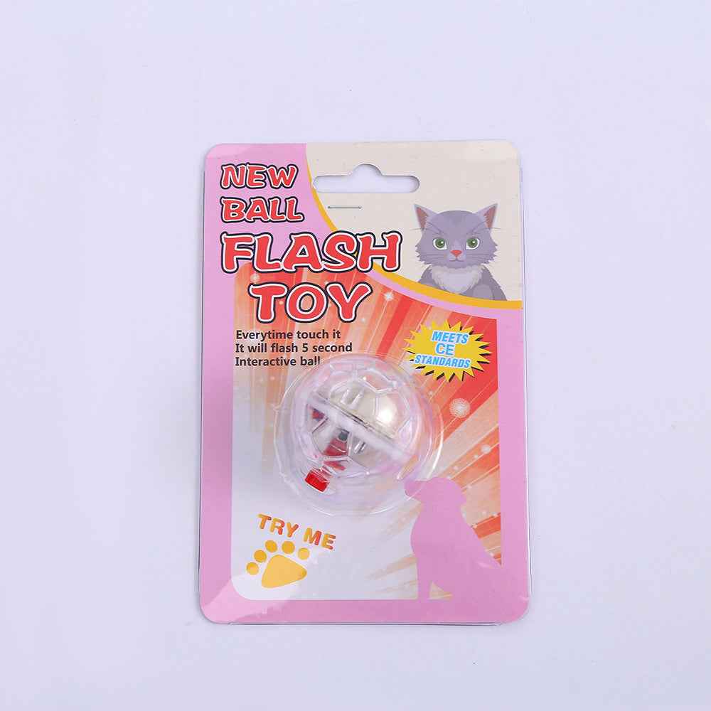 Cat Dog Toy Ball New Fashion Glowing Transparent Plastic Ball Pet Interactive Toy Funny Training Cat GlowBalls Toys Pet Products  -  - Pets Crazy Shops -