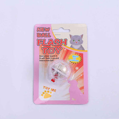 Cat Dog Toy Ball New Fashion Glowing Transparent Plastic Ball Pet Interactive Toy Funny Training Cat GlowBalls Toys Pet Products  -  - Pets Crazy Shops -