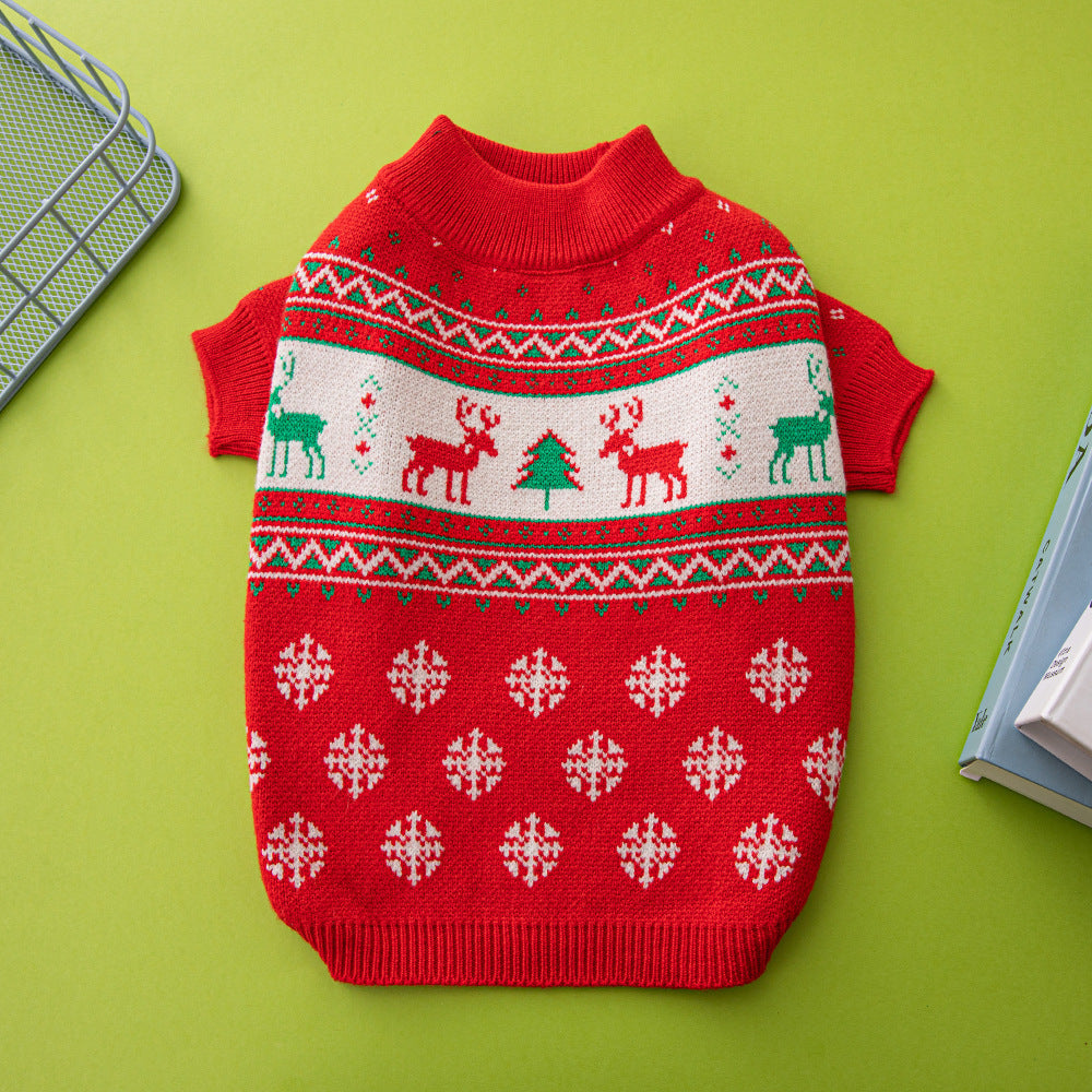 Christmas Tree Elk Christmas Dog Sweater  -  - Pets Crazy Shops -