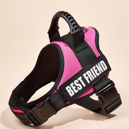 Dog Chest Braces Large Dog Collars Lead Rope Vest Clothes With Velcro  -  - Pets Crazy Shops -