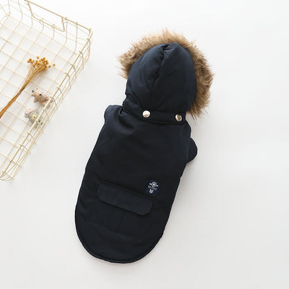 Hooded Cotton Coat Dog Clothing  -  - Pets Crazy Shops -