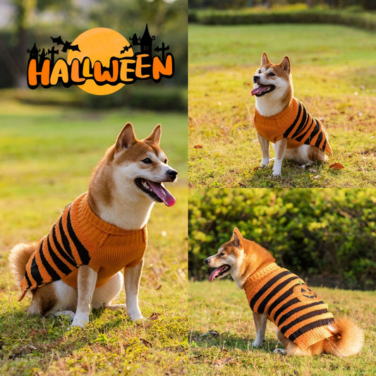 Halloween Dog Sweaters Pet Costume Teddy Warm Leisure Sweater Cosplay Clothes For Dogs Pets Outfits  -  - Pets Crazy Shops -