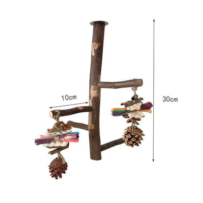 Parrot Bird Wood Stand Pole Toy  -  - Pets Crazy Shops -