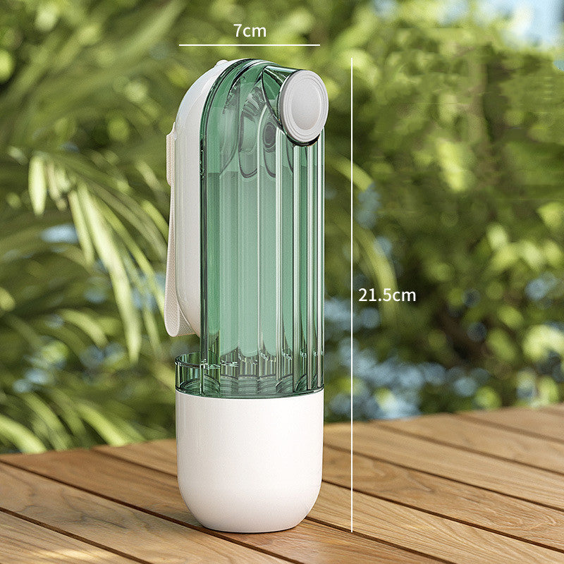 2 In 1 Pet Water Cup Segment Design Green Dog Walking Portable Drinking Cup Dog Feeding Supplies Pet Supplies Dog Walking Water Feeder Pets Products  -  - Pets Crazy Shops -