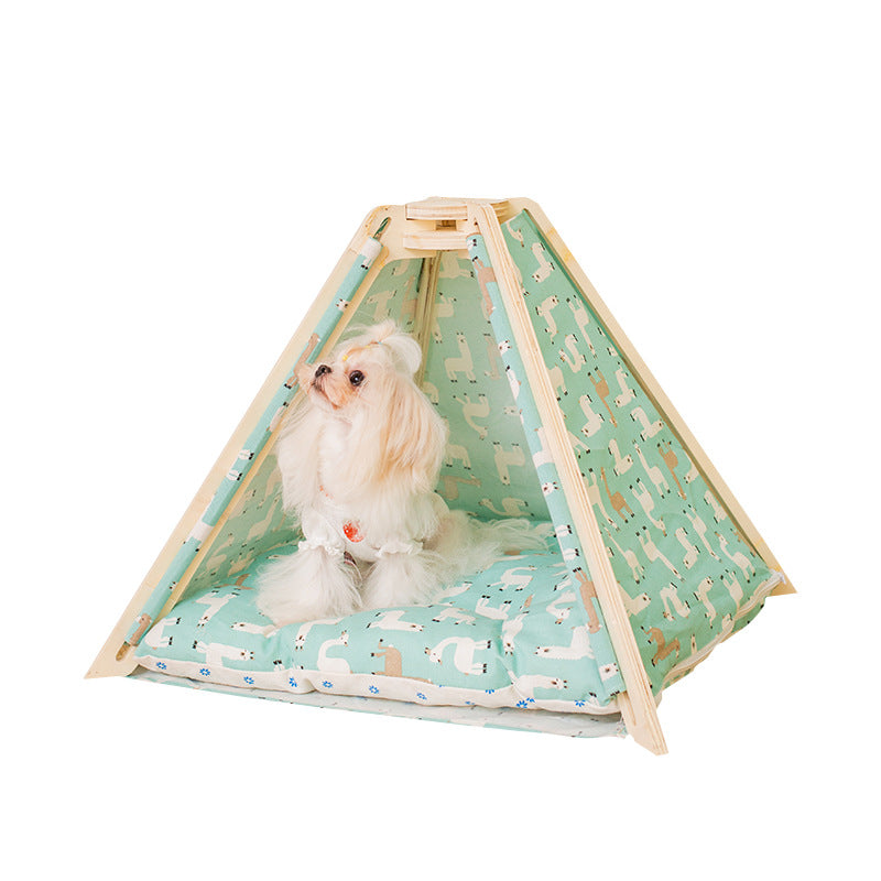 Removable Cat Bed House Dog Bed Kennel Sofa Cushion Puppy Bed Cat Rug Dog House Pet Beds For Dogs Cat House Cama Gatos Dog Tent  -  - Pets Crazy Shops -