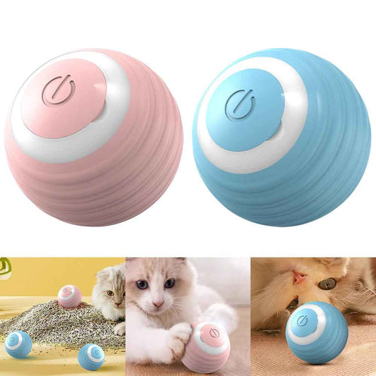 Automatic Moving Bouncing Rolling Ball Smart Cat Toy Ball Self-Moving Kitten Toy For Indoor Cat Kitten  -  - Pets Crazy Shops -