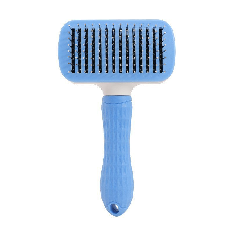 Cat Self-Cleaning Comb Stainless Steel Dog Comb Hair Brush One Key To Remove Floating Artifact  -  - Pets Crazy Shops -