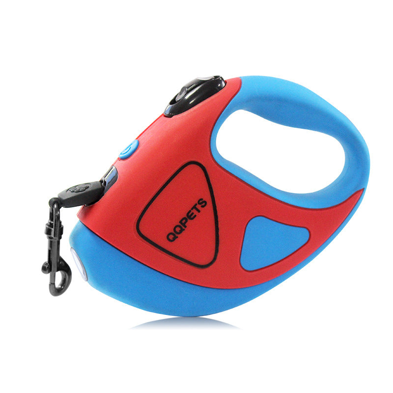 Pet Dog Automatic Retractable Fiber Leash Night Safety LED Shining Automatic Stretching Dog Hand Holding Rope Pet Supplies  -  - Pets Crazy Shops -
