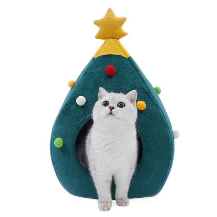 Pet Christmas Tree Cat Cat Bed Cat Mat Kennel Felt Litter Cat Supplies  -  - Pets Crazy Shops -