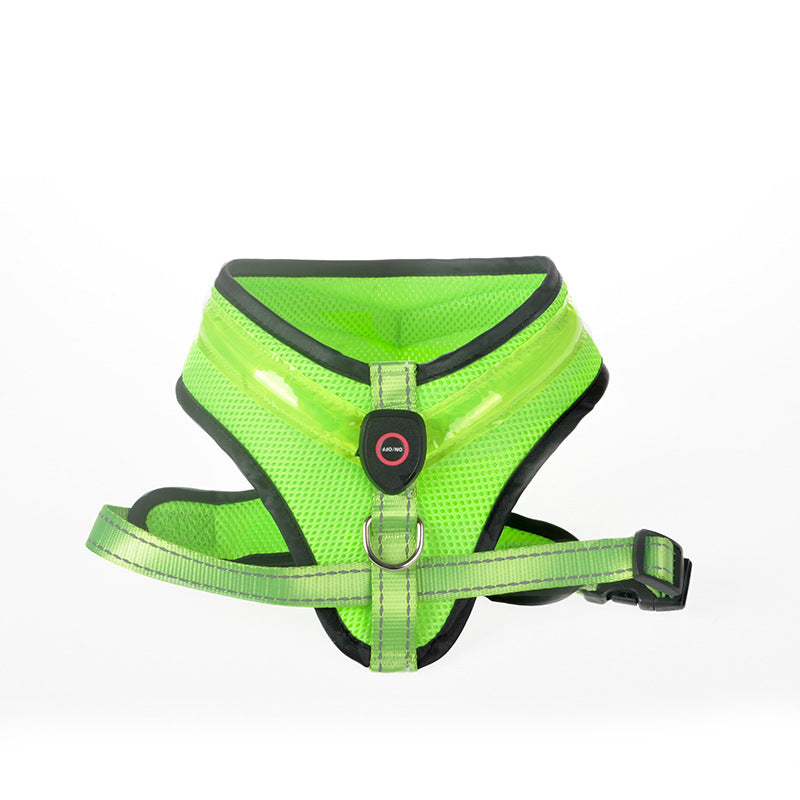 LED Luminous Dog Harness Led USB Charging Dog Chest Strap Vest Pet Safety Reflective Harness Pet Vest For Puppy Large Dog Pet Products  -  - Pets Crazy Shops -