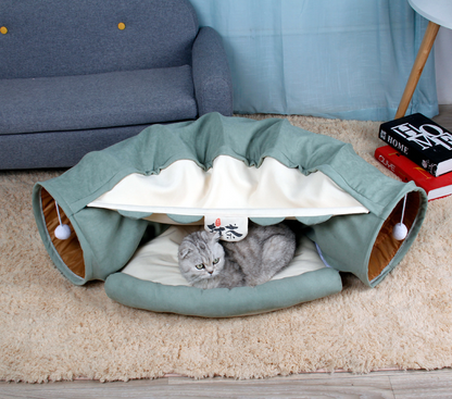 Pet Cats Tunnel Interactive Play Toy Mobile Collapsible Ferrets Rabbit Bed tunnels Indoor Toys Kitten Exercising Products  -  - Pets Crazy Shops -