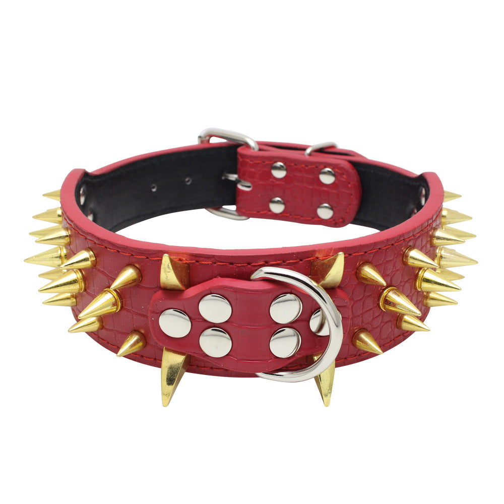 Large Explosion-Proof Rivet Bite-Proof Pet Collar  -  - Pets Crazy Shops -
