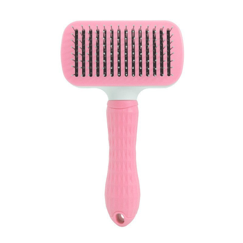 Cat Self-Cleaning Comb Stainless Steel Dog Comb Hair Brush One Key To Remove Floating Artifact  -  - Pets Crazy Shops -