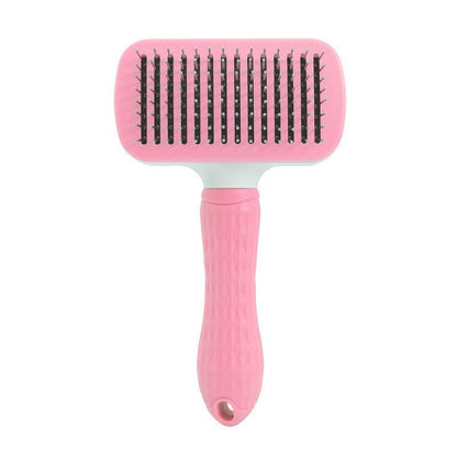 Cat Self-Cleaning Comb Stainless Steel Dog Comb Hair Brush One Key To Remove Floating Artifact  -  - Pets Crazy Shops -