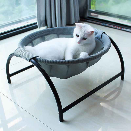 Cat Hammock Bed Free-Standing Cat Sleeping Cat Bed Cat Supplies Pet Supplies Whole Wash Stable Structure Detachable Excellent Breathability Easy Assembly Indoors Outdoors  -  - Pets Crazy Shops -