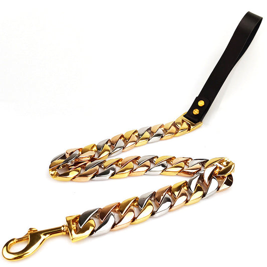 Stainless Steel Dog Leash Dog Leash Casting Pet Chain  -  - Pets Crazy Shops -